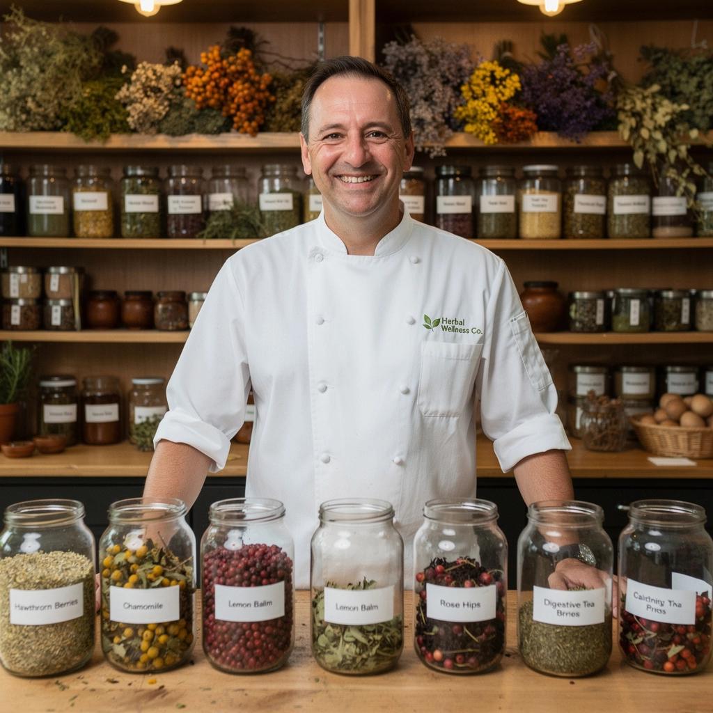 Šaltekšnio arbata, patiekiama su medumi ir citrina, puikiai išdėstyta.